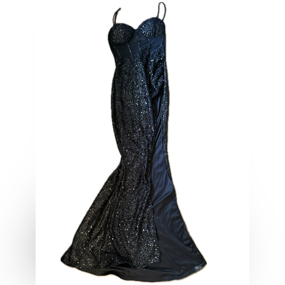 Black Sequin Evening Gown – Size Small (SHEIN)